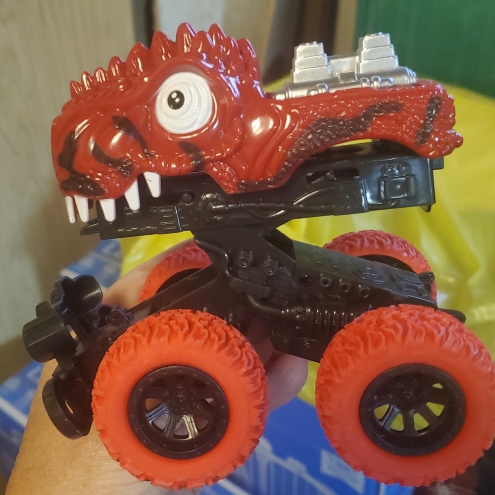 Dinosaur Monster Truck Toy - Red and Black